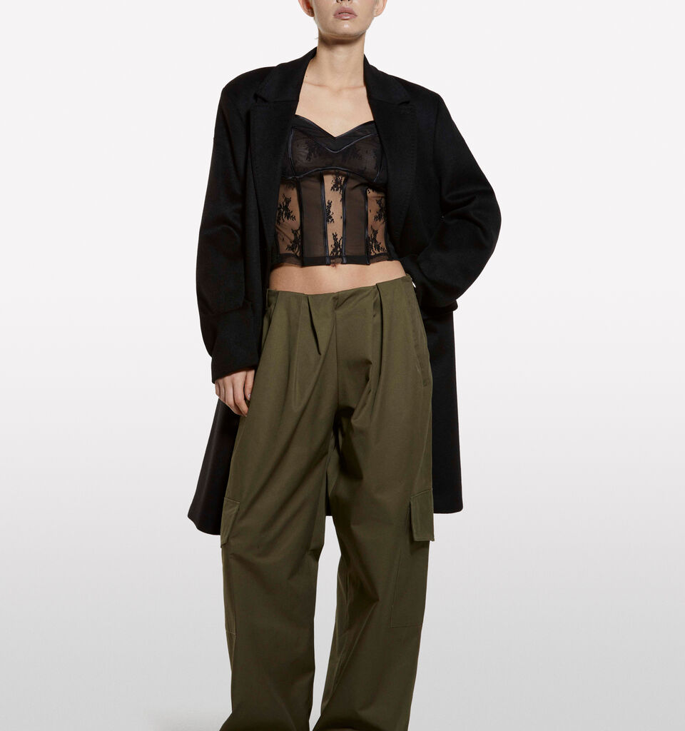 Top em tule e renda preta - tops para mulher - Preto | Sisley image number 1